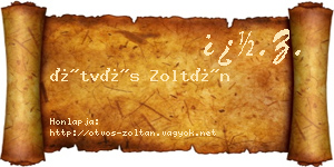 Ötvös Zoltán névjegykártya